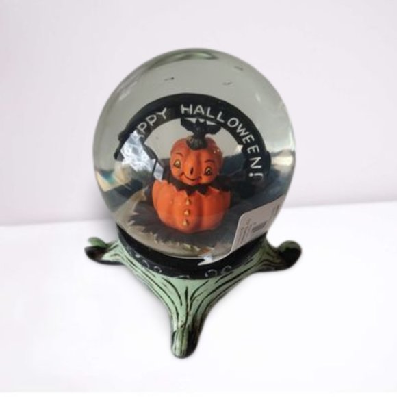 Johanna Parker Happy Halloween Pumpkin Water Globe - Picture 1 of 2
